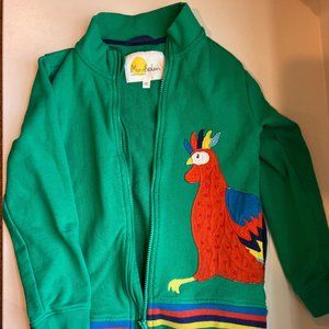 Mini Boden Boys 7-8y Full-Zip Sweatshirt (Chicken)